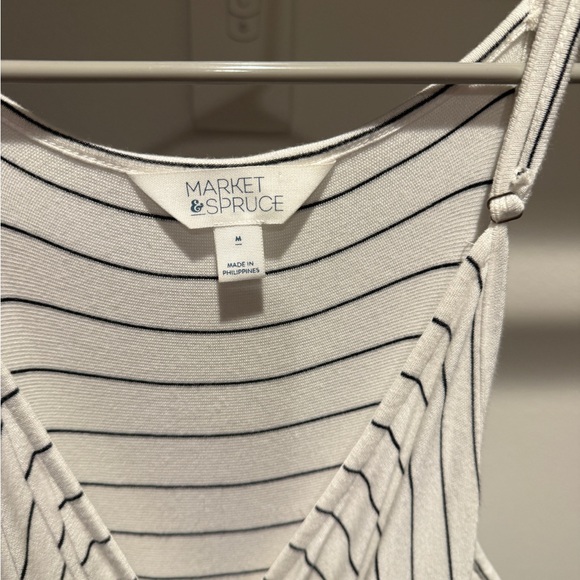 Market & Spruce Black and White Striped Midi Dress - Picture 4 of 4